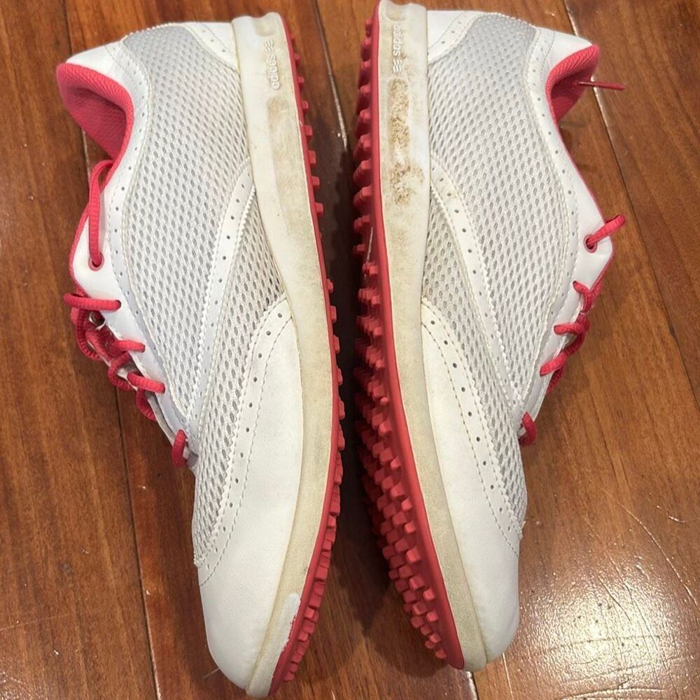Adidas Women’s Golf Shoes White Pink Spikeless Golf Sneakers Size 8.5 - Picture 12 of 14